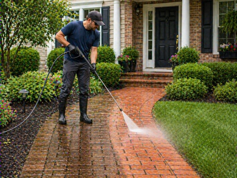 Brick Walkway Cleaning Service