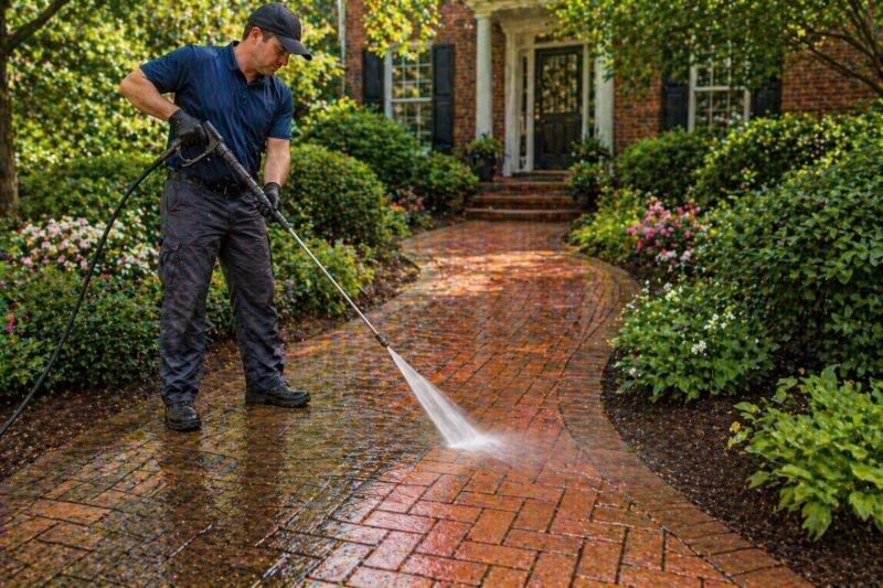 Brick Walkway Cleaning Service